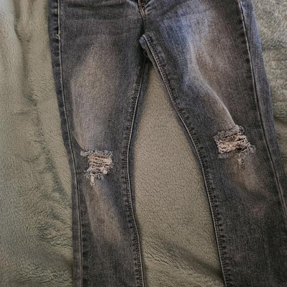 Blue Spice Kid's Distressed Blue Jeans - Picture 2 of 7